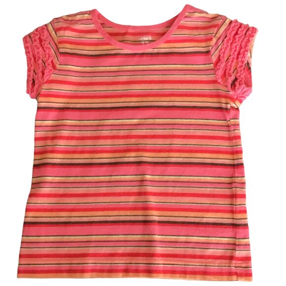 Carter's Short Sleeve Striped Top Genuine Kids from Oshkosh Jeans Girls 12M - Picture 2 of 11